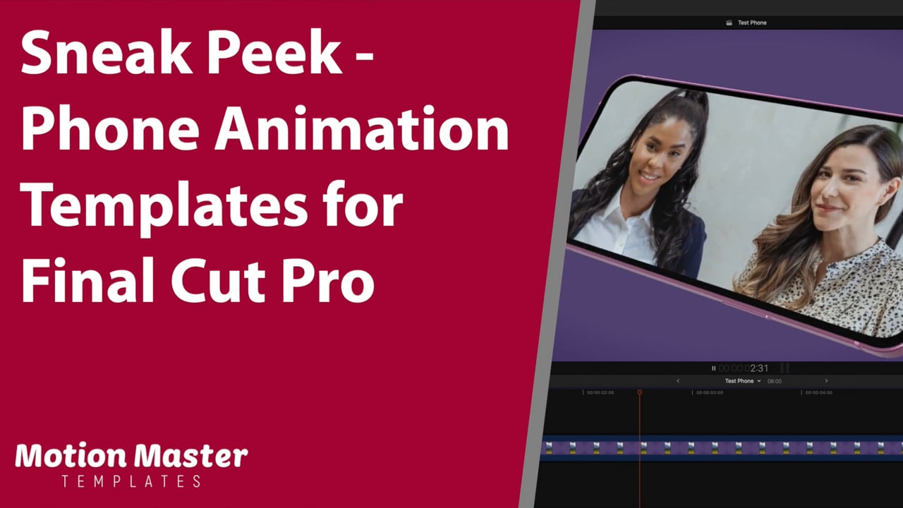 Sneak Peek Phone Animation Template For Final Cut Pro Motion Master